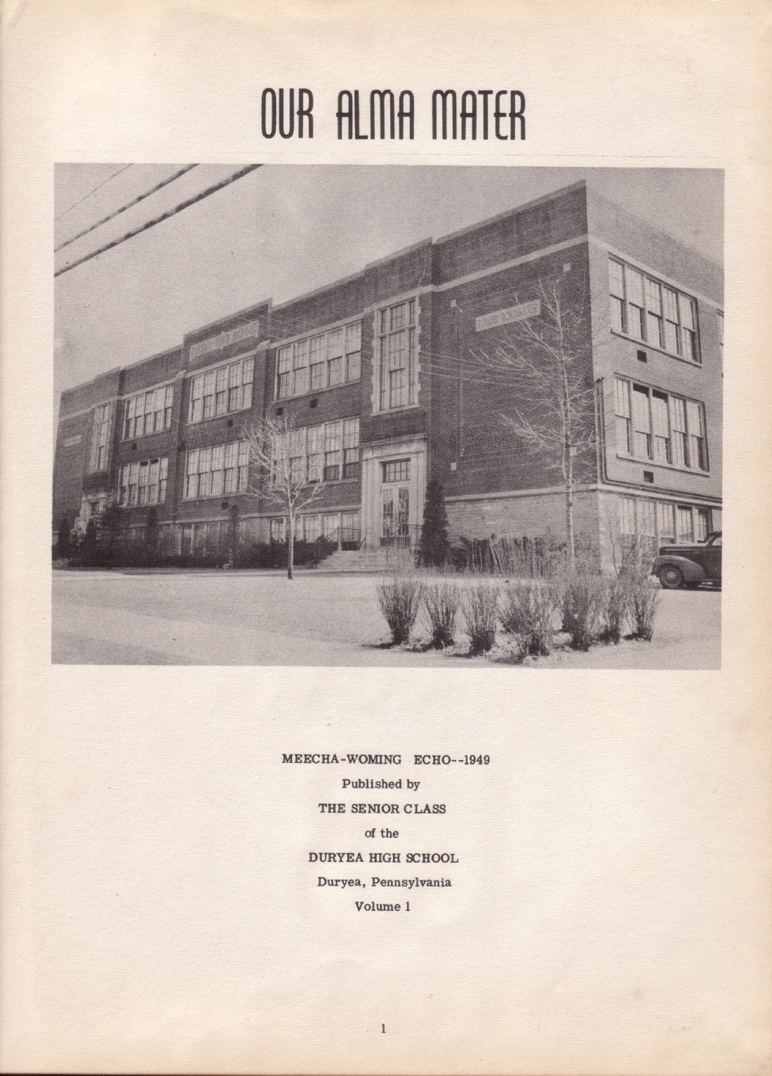 Duryea Pennsylvania Historical Homepage 1949 Duryea High School Yearbook